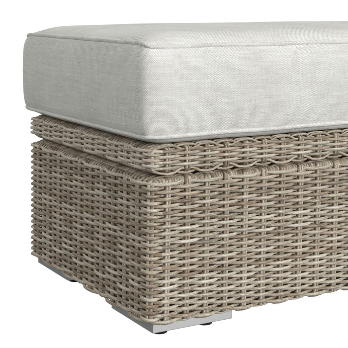 Carmona - Ottoman - Natural – Ottomans by Elements International at Furniture Wholesale Plus , Nashville furniture store