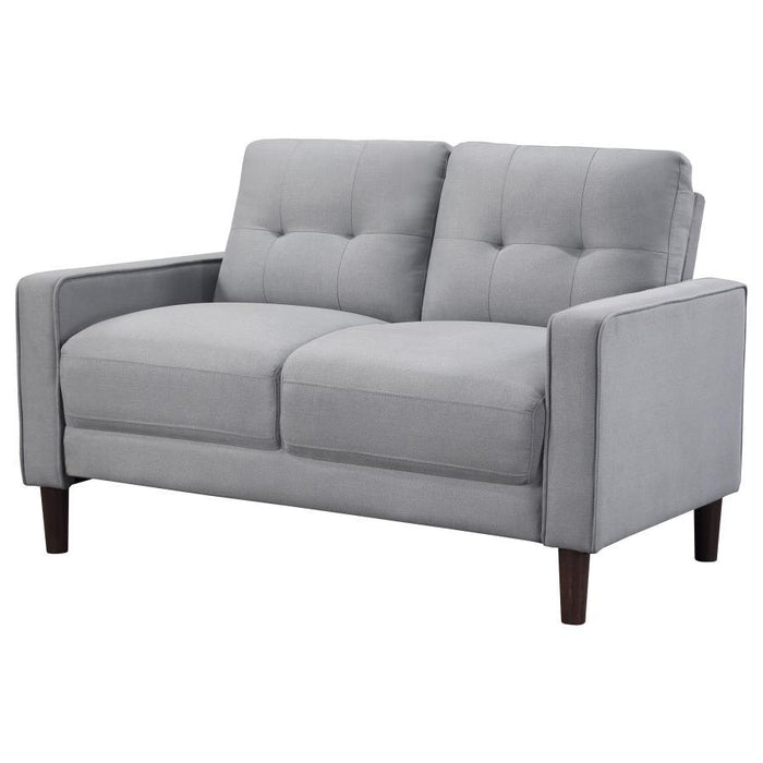 Bowen - Upholstered Track Arm Tufted Loveseat – Stationary Loveseats by Coaster Fine Furniture at Furniture Wholesale Plus , Nashville furniture store