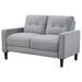 Bowen - Upholstered Track Arm Tufted Loveseat – Stationary Loveseats by Coaster Fine Furniture at Furniture Wholesale Plus , Nashville furniture store