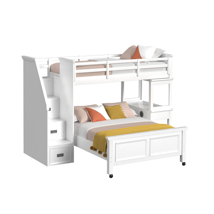 Hampton Kids - Loft With Staircase And Desk With Speaker Bedroom Set – 3 Piece Bedroom Sets by Elements International at Furniture Wholesale Plus , Nashville furniture store