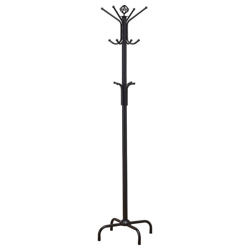 Collier - 12 Hook Freestanding Coat Rack Hat Hanger - Black – Freestanding Coat Racks by CoasterEveryday at Furniture Wholesale Plus , Nashville furniture store