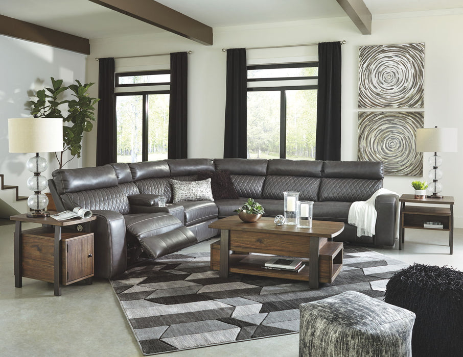 Samperstone - Power Reclining Sectional – Reclining Sectionals by Signature Design by Ashley® at Furniture Wholesale Plus , Nashville furniture store