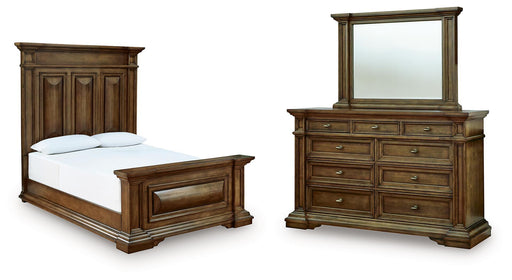 Frantanna - 3 Pc. - Queen Panel Bed, Dresser And Mirror - Brown – 3 Piece Bedroom Sets by Signature Design by Ashley® at Furniture Wholesale Plus , Nashville furniture store