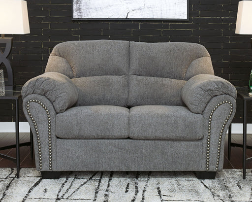 Allmaxx - Loveseat - Pewter – Stationary Loveseats by Benchcraft® at Furniture Wholesale Plus , Nashville furniture store