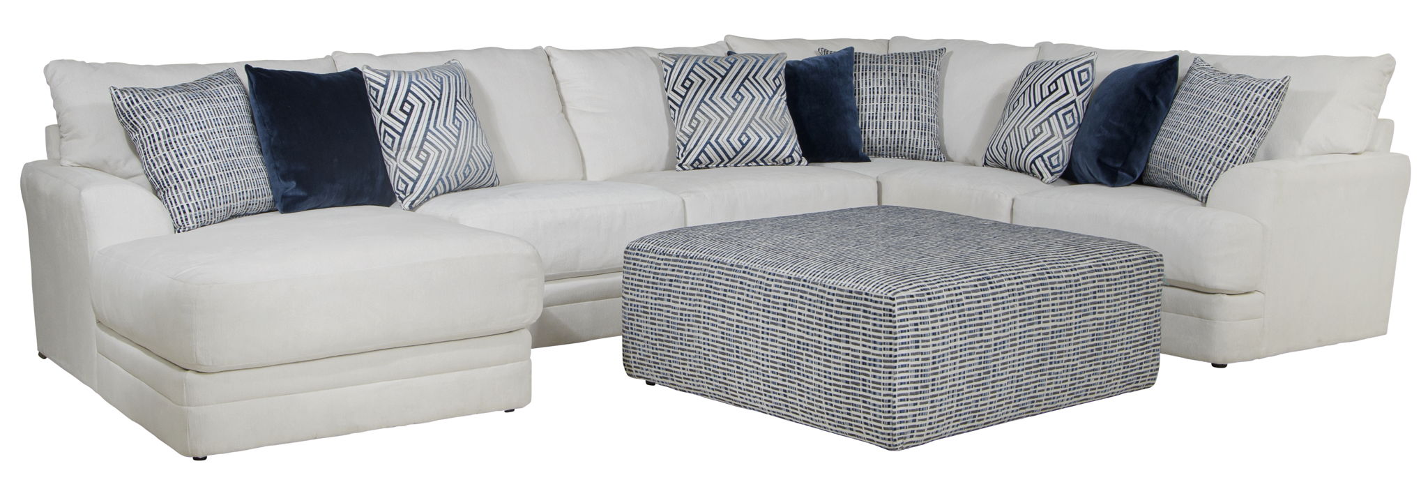 Polaris - Sectional With Comfort Coil Seating And Accent Pillows Included – Stationary Sectionals by Jackson at Furniture Wholesale Plus , Nashville furniture store