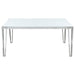 Pauline - Rectangular Glass Top Dining Table - Chrome – Dining Tables by CoasterElevations at Furniture Wholesale Plus , Nashville furniture store