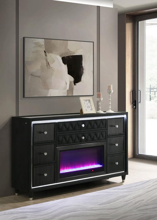 Lorient - 8-Drawer LED Bedroom Flame Box Dresser – Dressers by Coaster Fine Furniture at Furniture Wholesale Plus , Nashville furniture store