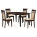 Gabriel - 5 Piece 59" Rectangular Dining Set - Cappuccino - Premium 5 Piece Dining Room Sets from Coaster Fine Furniture - Just $659! Shop now at Furniture Wholesale Plus  We are the best furniture store in Nashville, Hendersonville, Goodlettsville, Madison, Antioch, Mount Juliet, Lebanon, Gallatin, Springfield, Murfreesboro, Franklin, Brentwood