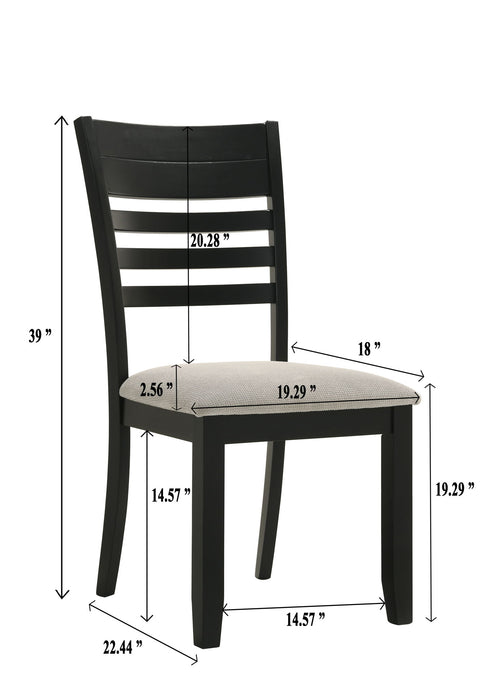 Folio - Side Chair (Set of 2) - Black / Gray – Chair Sets by Crown Mark at Furniture Wholesale Plus , Nashville furniture store