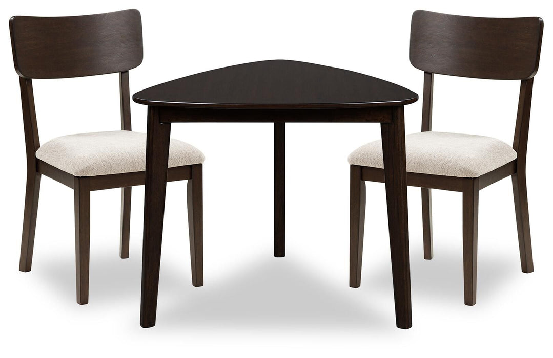 Shorbyn - 3 Pc. - Dining Table And 2 Chairs - Merlot – 3 Piece Dining Room Sets by Signature Design by Ashley® at Furniture Wholesale Plus , Nashville furniture store
