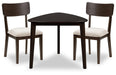 Shorbyn - 3 Pc. - Dining Table And 2 Chairs - Merlot – 3 Piece Dining Room Sets by Signature Design by Ashley® at Furniture Wholesale Plus , Nashville furniture store