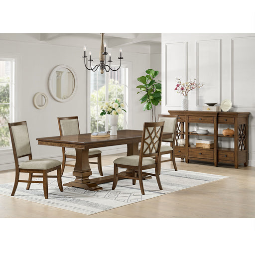 Phillipe - Dining Table With 18" Leaf - Cherry – Dining Tables with Extensions by Elements International at Furniture Wholesale Plus , Nashville furniture store