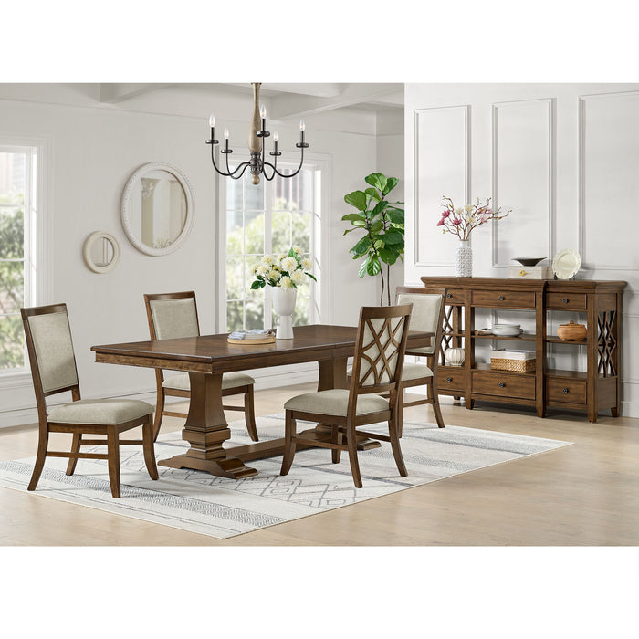 Phillipe - Dining Table With 18" Leaf - Cherry – Dining Tables with Extensions by Elements International at Furniture Wholesale Plus , Nashville furniture store