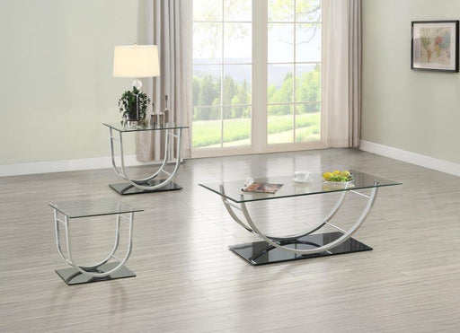 Danville - Glass Top Coffee Table Set – Table Sets by Coaster Fine Furniture at Furniture Wholesale Plus , Nashville furniture store