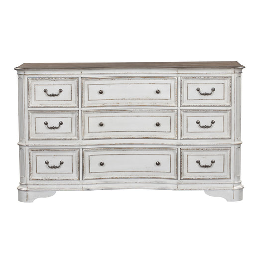 Magnolia Manor - 9 Drawer Dresser - Antique White – Dressers by Liberty Furniture at Furniture Wholesale Plus , Nashville furniture store