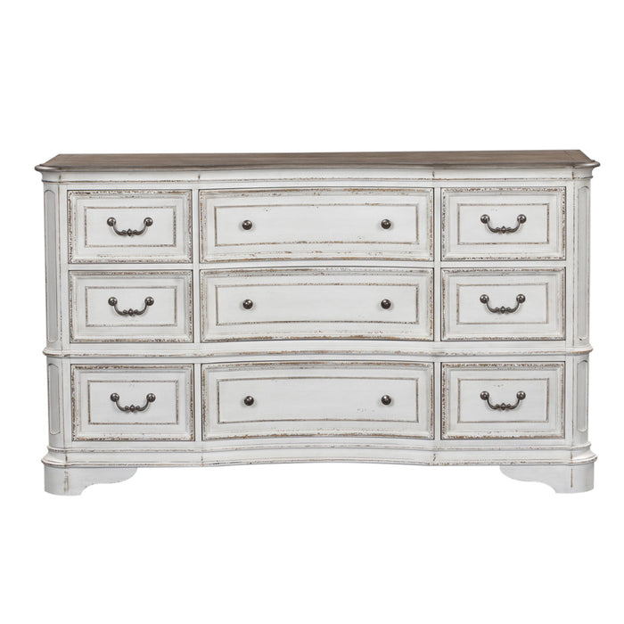 Magnolia Manor - 9 Drawer Dresser - Antique White – Dressers by Liberty Furniture at Furniture Wholesale Plus , Nashville furniture store