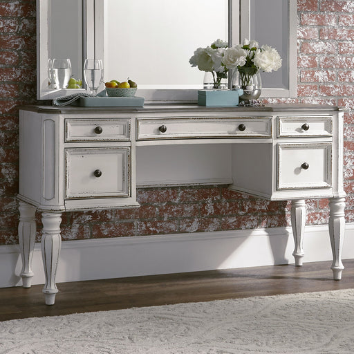 Magnolia Manor - Vanity Desk - Antique White – Vanity Desks by Liberty Furniture at Furniture Wholesale Plus , Nashville furniture store