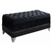Barzini - Velvet Upholstered Tufted Storage Bench - Black – Storage Benches by CoasterElevations at Furniture Wholesale Plus , Nashville furniture store