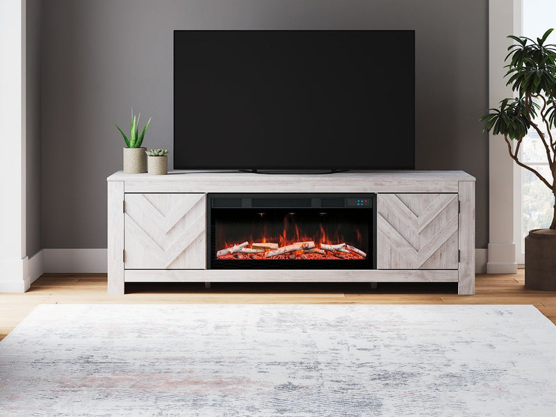 Cayboni - LG TV Stand With Fireplace Option – TV Stands by Signature Design by Ashley® at Furniture Wholesale Plus , Nashville furniture store