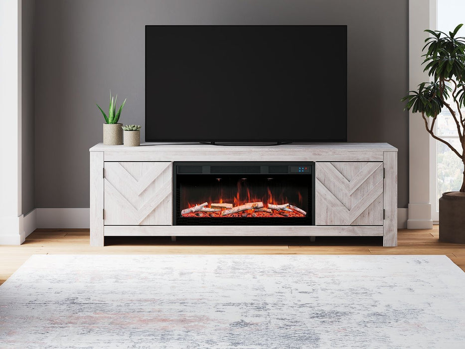 Cayboni - LG TV Stand With Fireplace Option – TV Stands by Signature Design by Ashley® at Furniture Wholesale Plus , Nashville furniture store