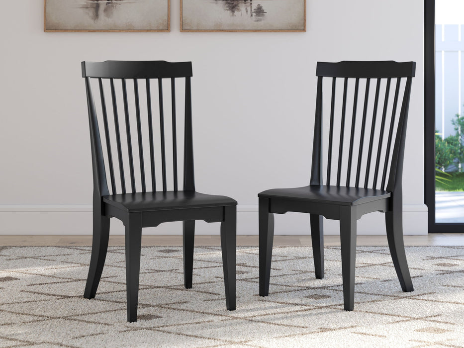 Brenkerton - Dining Room Side Chair (Set of 2) - Black – Chair Sets by Signature Design by Ashley® at Furniture Wholesale Plus , Nashville furniture store