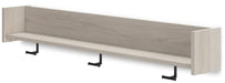 Socalle - Wall Mounted Coat Rack w/Shelf - Light Natural – Wall Mounted Coat Racks by Signature Design by Ashley® at Furniture Wholesale Plus , Nashville furniture store
