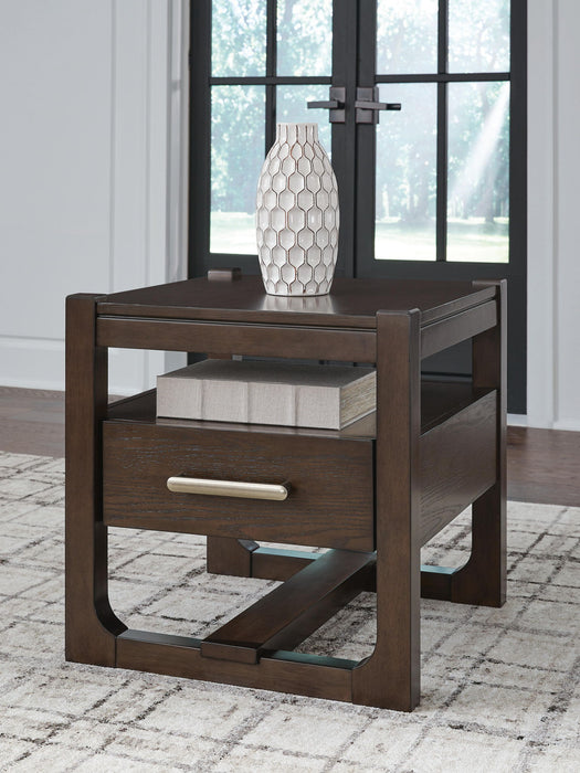 Breckington - Square End Table - Dark Brown – End Tables by Signature Design by Ashley® at Furniture Wholesale Plus , Nashville furniture store