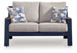 East Beach - Loveseat With Cushion - Blue – Loveseats by Signature Design by Ashley® at Furniture Wholesale Plus , Nashville furniture store
