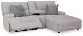 Acklen Place - 4 Pc. - 3-Piece Power Reclining Sectional Sofa With Raf Chaise, Wide Seat Power Recliner - Pewter – 4 Piece Living Room Sets by Signature Design by Ashley® at Furniture Wholesale Plus , Nashville furniture store