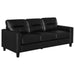 Scotland - Faux Leather Upholstered Track Arm Sofa – Stationary Sofas by Coaster Fine Furniture at Furniture Wholesale Plus , Nashville furniture store