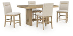 Lasinger - 5 Pc. - Counter Height Dining Table And 4 Barstools - Light Brown – 5 Piece Dining Room Sets by Signature Design by Ashley® at Furniture Wholesale Plus , Nashville furniture store