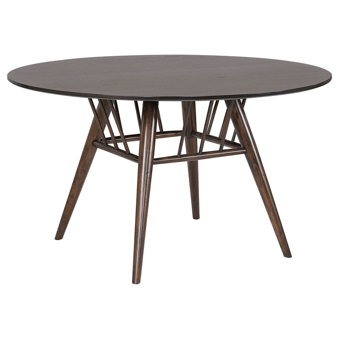 Everton - Round Wood Dining Table - Dark Walnut – Dining Tables by CoasterEveryday at Furniture Wholesale Plus , Nashville furniture store