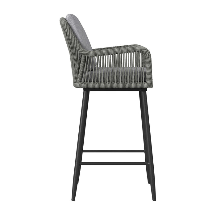 Bayhill - Fabric Barstool (Set of 2) - Black / Gray – Stool Sets by Elements International at Furniture Wholesale Plus , Nashville furniture store