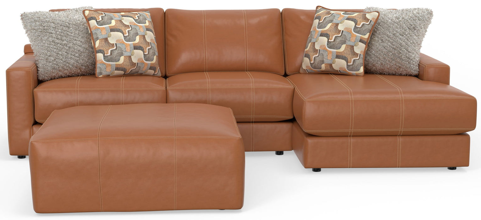 Minori - Italian Leather Sofa / Chaise And Cocktail Ottoman – 2 Piece Living Room Sets by Jackson at Furniture Wholesale Plus , Nashville furniture store