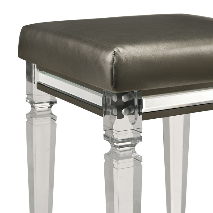 Twenty Nine - Vanity Stool With Acrylic Leg – Vanity Stools by Elements International at Furniture Wholesale Plus , Nashville furniture store