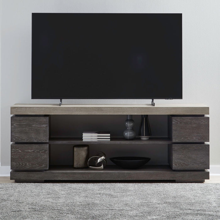 Piedmont - 84'' TV Console - Charcoal / Ash – TV Stands by Liberty Furniture at Furniture Wholesale Plus , Nashville furniture store
