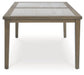 Rainier Ranch - Brown / Beige - Rectangle Dining Table With Umbrella Option - Premium Dining Tables from Signature Design by Ashley® - Just $1298! Shop now at Furniture Wholesale Plus  We are the best furniture store in Nashville, Hendersonville, Goodlettsville, Madison, Antioch, Mount Juliet, Lebanon, Gallatin, Springfield, Murfreesboro, Franklin, Brentwood