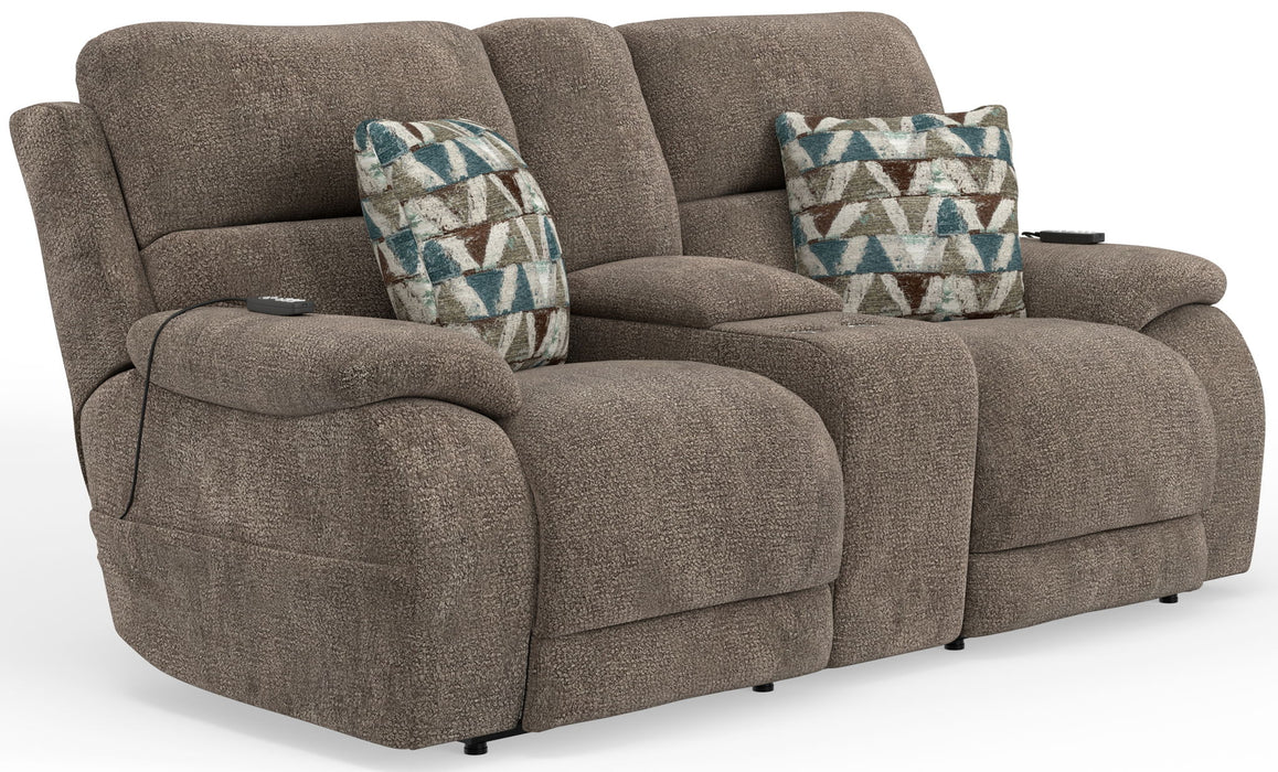 Joya - Power Headrest Power Lay Flat Reclining Console Loveseat With CR3 Heat/Massage/Lumbar/ZG – Reclining Loveseats by Catnapper at Furniture Wholesale Plus , Nashville furniture store