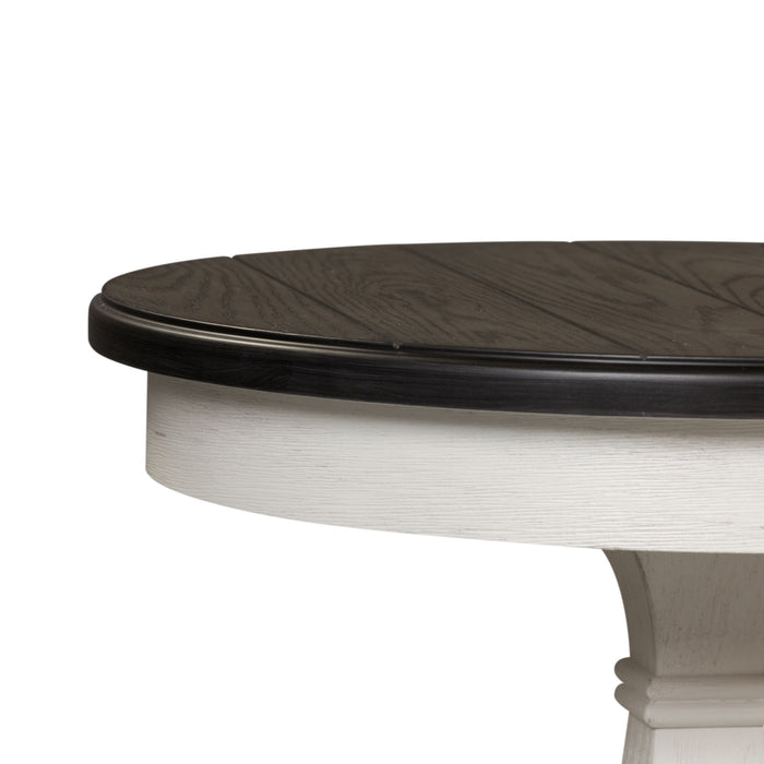 Allyson Park - Chair Side Table - Wirebrushed White / Charcoal – Chair Side Tables by Liberty Furniture at Furniture Wholesale Plus , Nashville furniture store