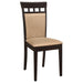 Gabriel - Closed Back Side Chairs (Set of 2) - Cappuccino – Chair Sets by CoasterEveryday at Furniture Wholesale Plus , Nashville furniture store
