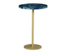 Oceana - Agate Top Round Chairside Table - Blue – Chair Side Tables by Steve Silver Furniture at Furniture Wholesale Plus , Nashville furniture store