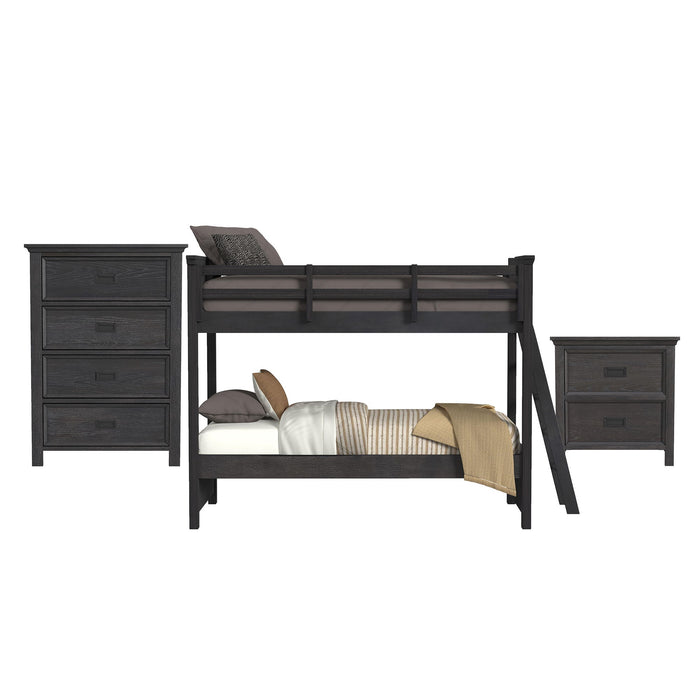 Hampton Kids - Bunk With Ladder Bedroom Set – 3 Piece Bedroom Sets by Elements International at Furniture Wholesale Plus , Nashville furniture store