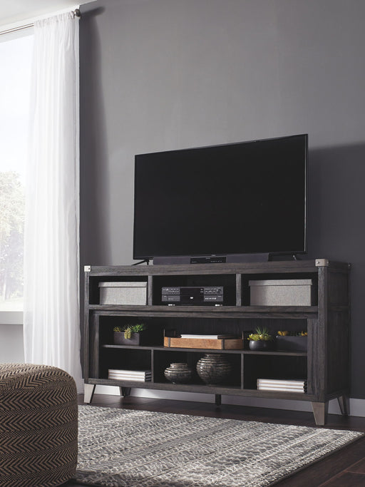 Todoe - Gray - 2 Pc. - 65" TV Stand with Wide Fireplace Insert - Premium Fireplace TV Stands from Signature Design by Ashley® - Just $1268! Shop now at Furniture Wholesale Plus  We are the best furniture store in Nashville, Hendersonville, Goodlettsville, Madison, Antioch, Mount Juliet, Lebanon, Gallatin, Springfield, Murfreesboro, Franklin, Brentwood