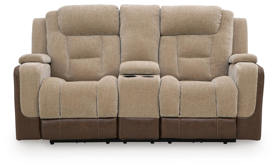 Mixed Motion - Power Reclining Loveseat With Console / Adjustable Headrest – Reclining Loveseats by Signature Design by Ashley® at Furniture Wholesale Plus , Nashville furniture store