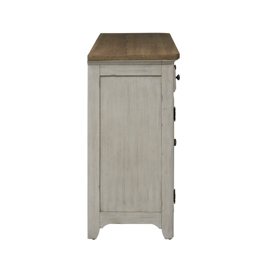 Farmhouse Reimagined - Server - Antique White / Chestnut Tops – Servers by Liberty Furniture at Furniture Wholesale Plus , Nashville furniture store