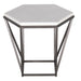 Corvus - End Table With Marble Top Hexagon - White – End Tables by Steve Silver Furniture at Furniture Wholesale Plus , Nashville furniture store