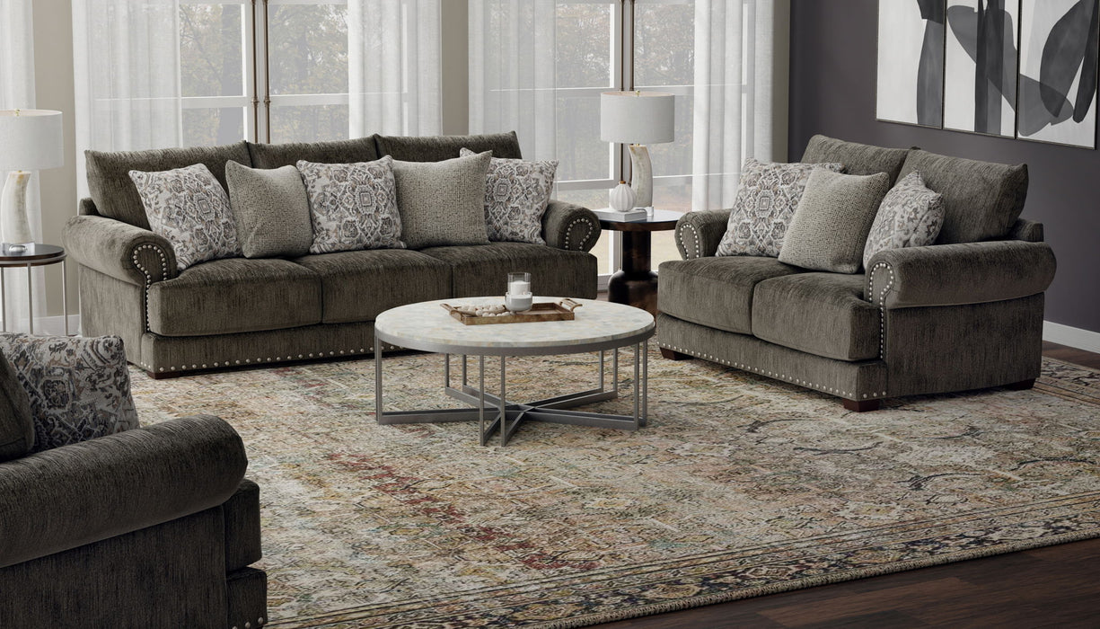 Monarch - Loveseat - Otter – Stationary Loveseats by Jackson at Furniture Wholesale Plus , Nashville furniture store