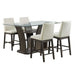 Dapper - Rectangular Counter Dining 5 Piece Set (Table And Four Chairs) - Walnut – 5 Piece Dining Room Sets by Elements International at Furniture Wholesale Plus , Nashville furniture store