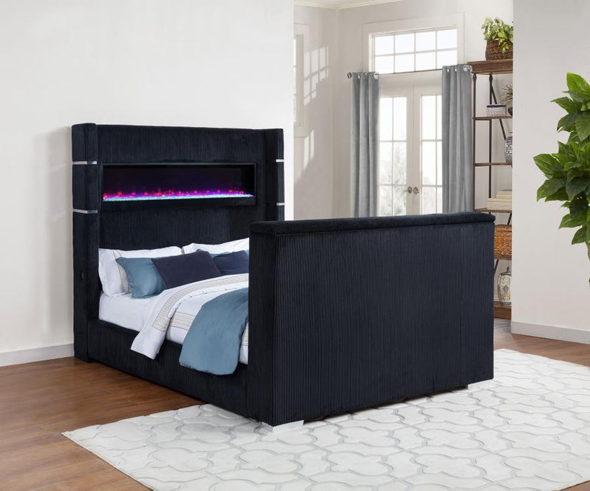 Tisdall - Flame Visualizer TV Bed – Upholstered Beds by Coaster Fine Furniture at Furniture Wholesale Plus , Nashville furniture store