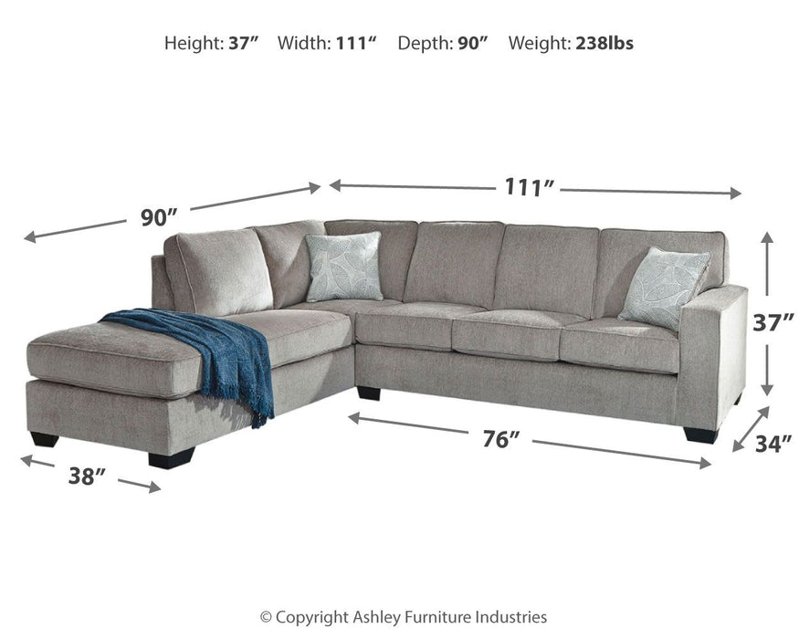 Altari - Sectional With Chaise – Stationary Sectionals by Signature Design by Ashley® at Furniture Wholesale Plus , Nashville furniture store